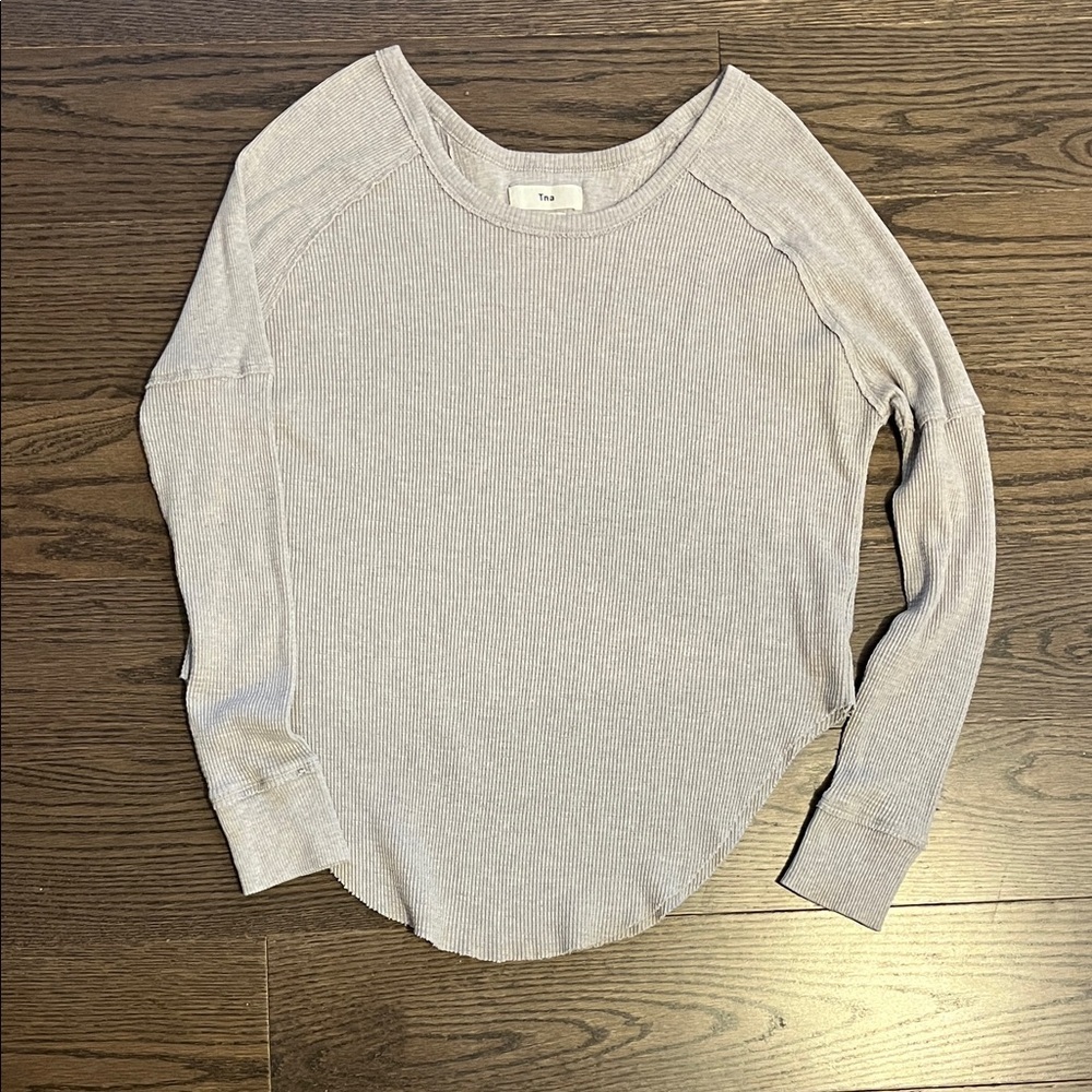 TNA Heather Gray Long Sleeve Tee - Picture 2 of 6